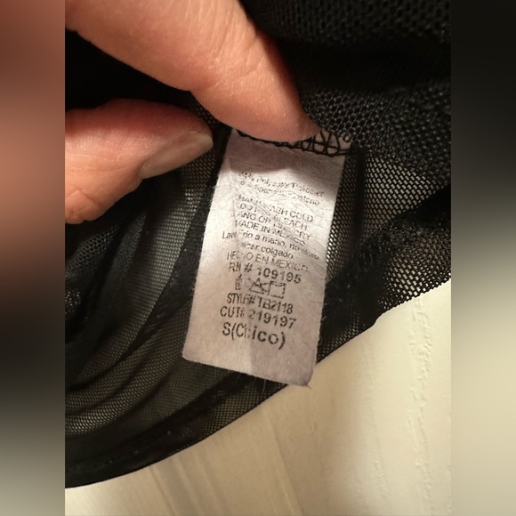 Love J Women's Black Cropped Mesh Top size S - Picture 4 of 7